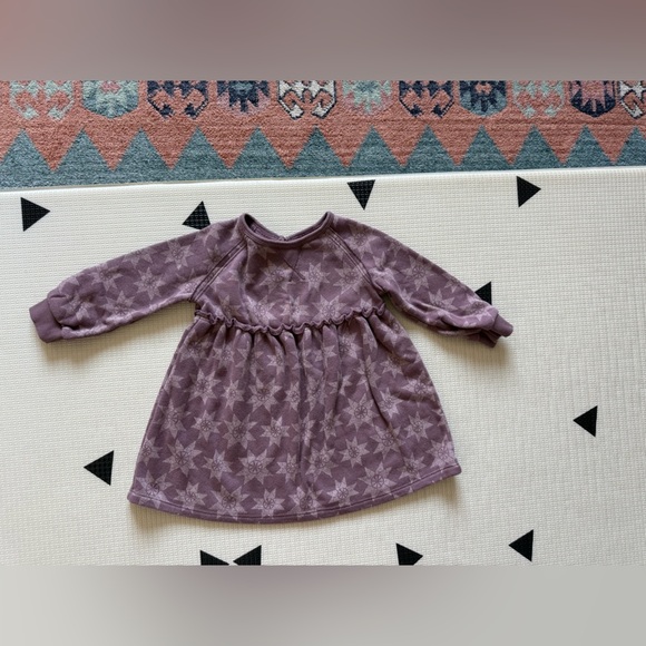 Little Co.|Baby girl Muted boho long sleeve Dress,super soft•••organic cotton - Picture 4 of 7